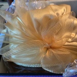 Gold satin hat